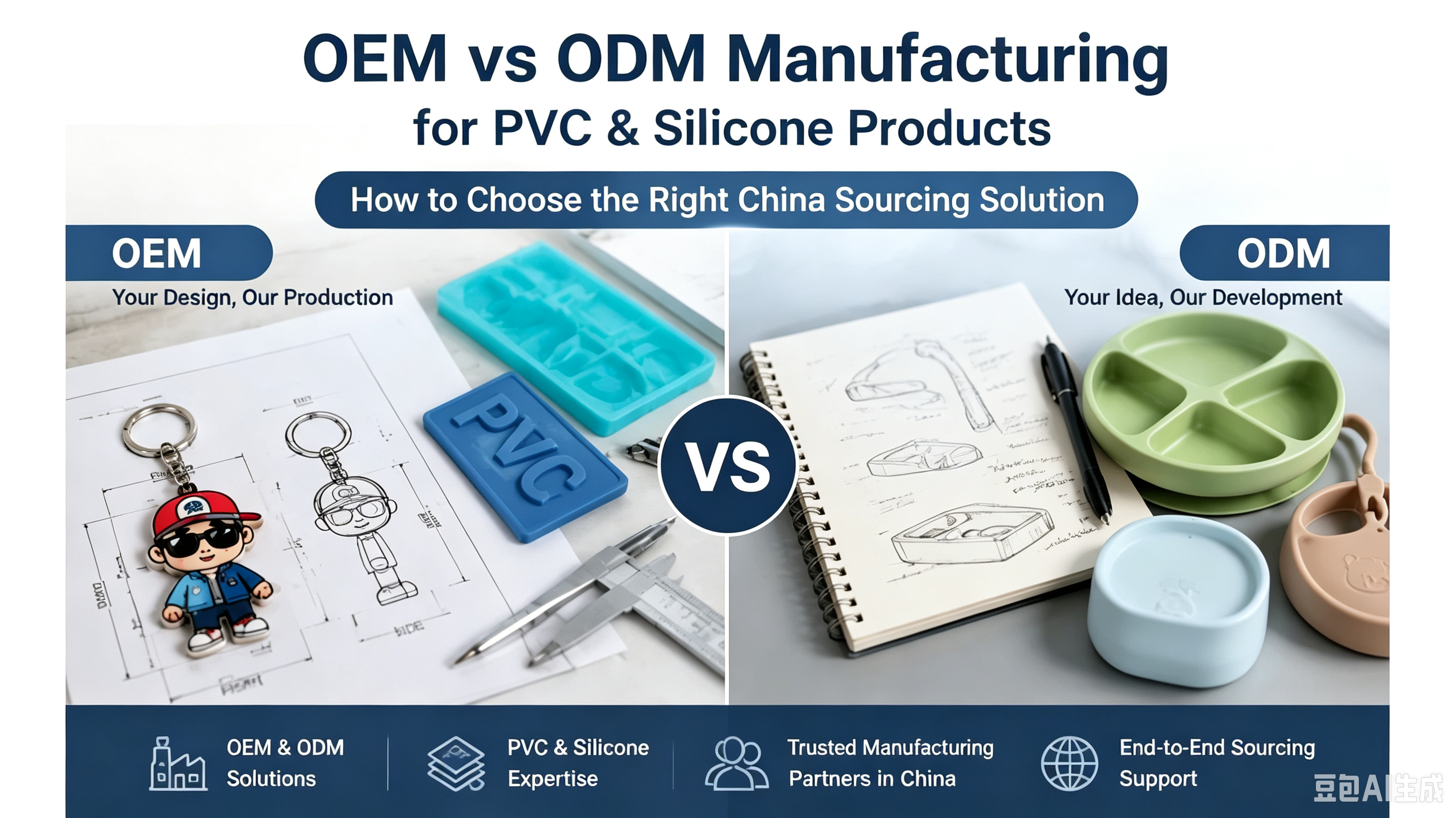 OEM vs ODM Manufacturing for PVC & Silicone Products: How to Choose the Right China Sourcing Solution