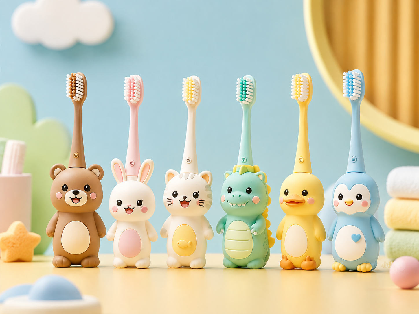 Custom Silicone & PVC Kids Toothbrushes