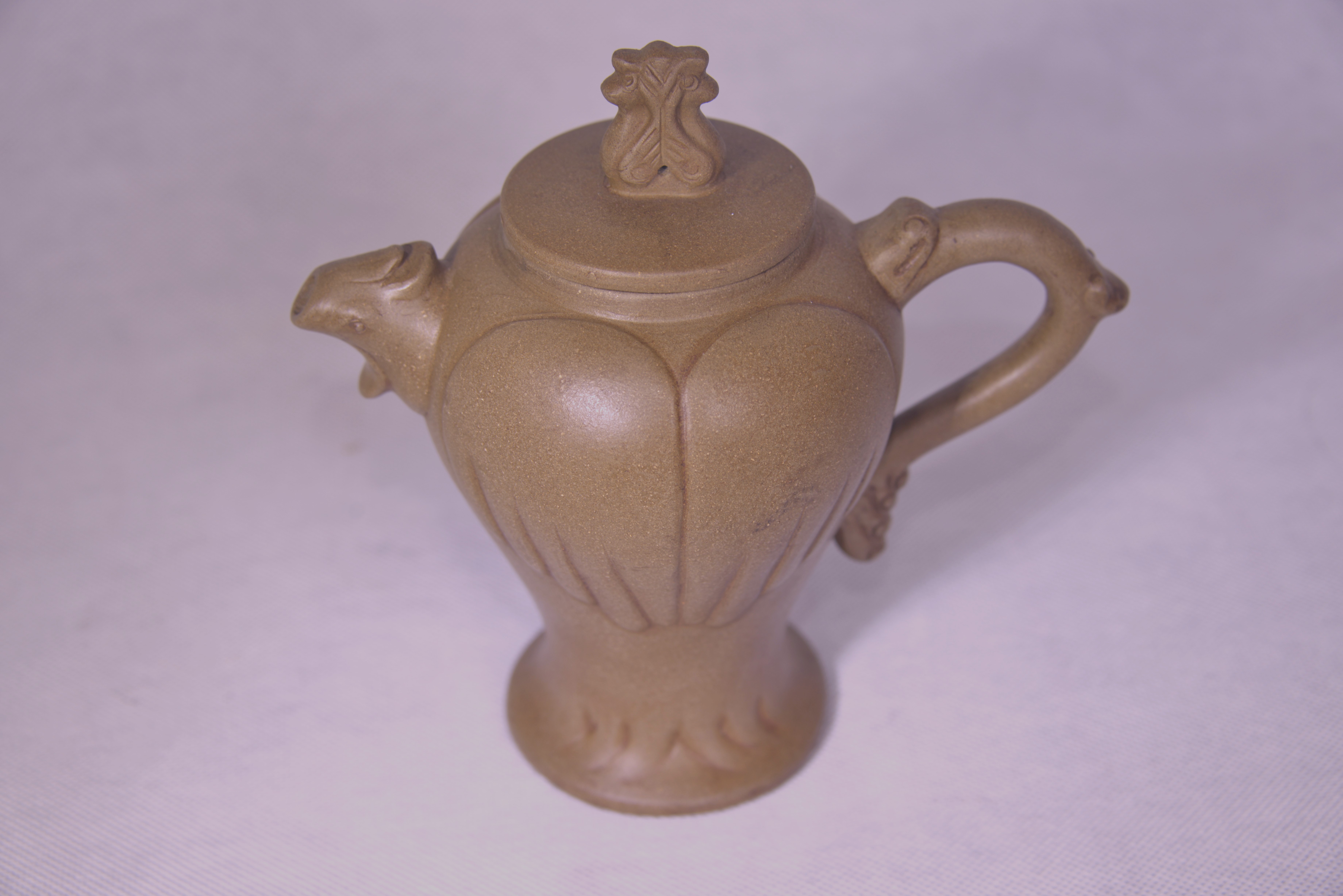 Zisha Teapot with Phoenix-Headed Handle (Seal of Chen Mingyuan) 20×18.5×10×7.8×6.5 cm - 2