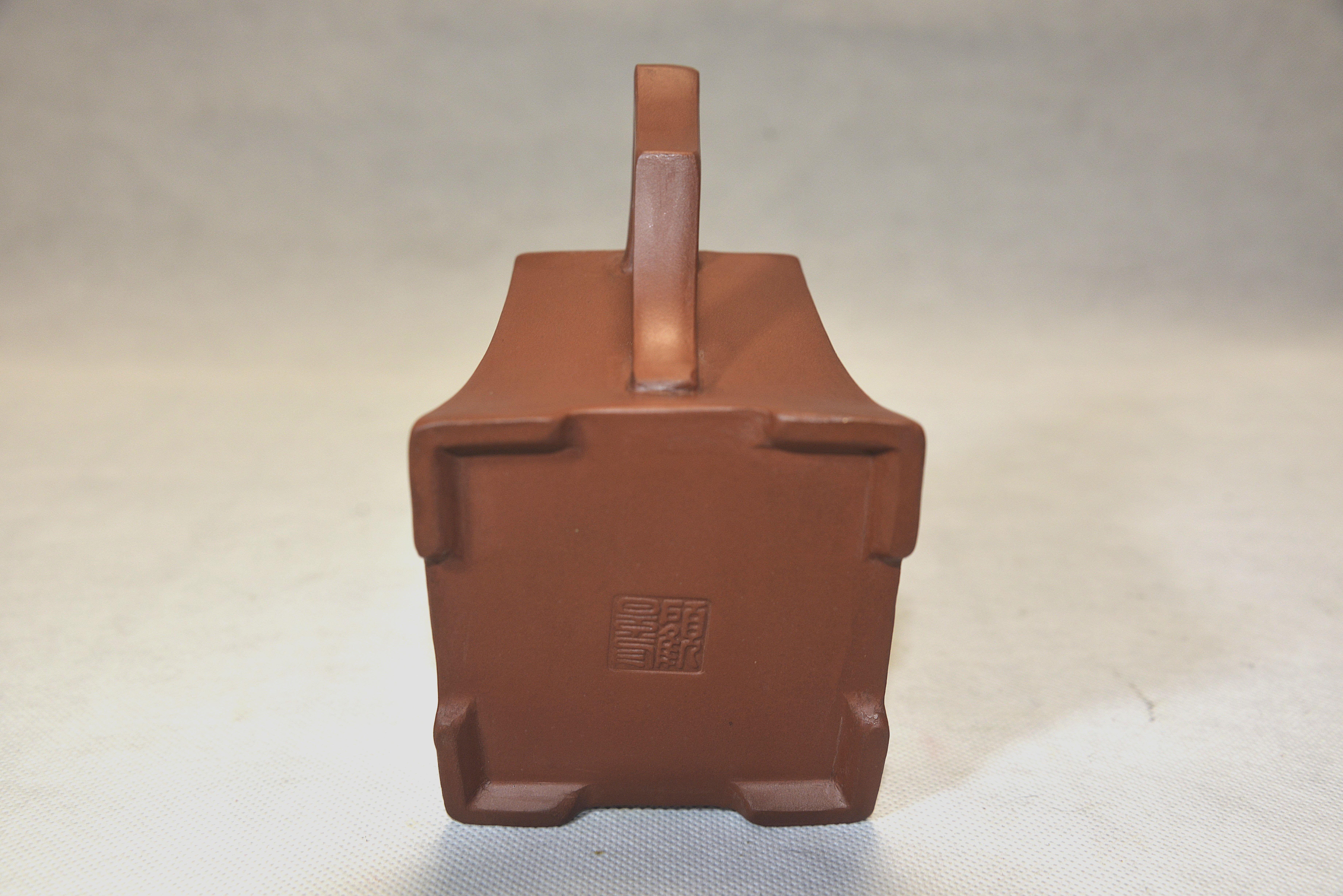 Gu Jingzhou Style Square Poetic Landscape Zisha Teapot Set (1 Pot, 6 Cups) Pot 13.5×16×5.5×10 cm × Cup 3×6×3.5 cm - 4
