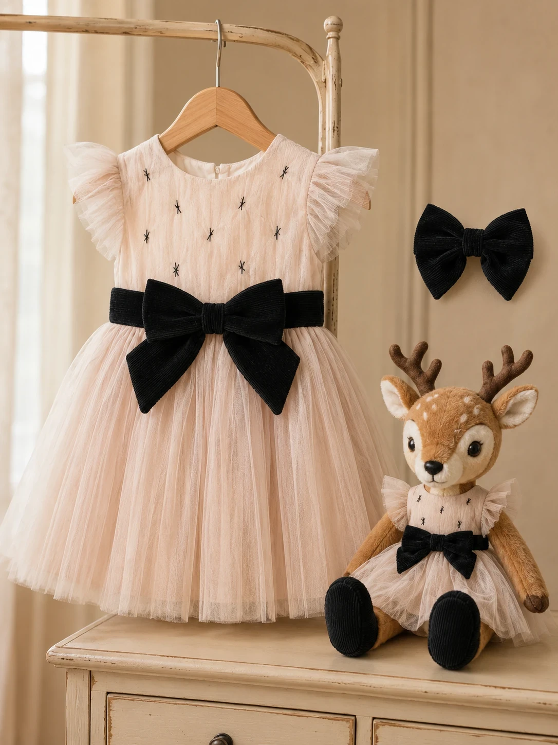 Creating a Coordinated Dress, Hair Accessory and Deer Toy Collection