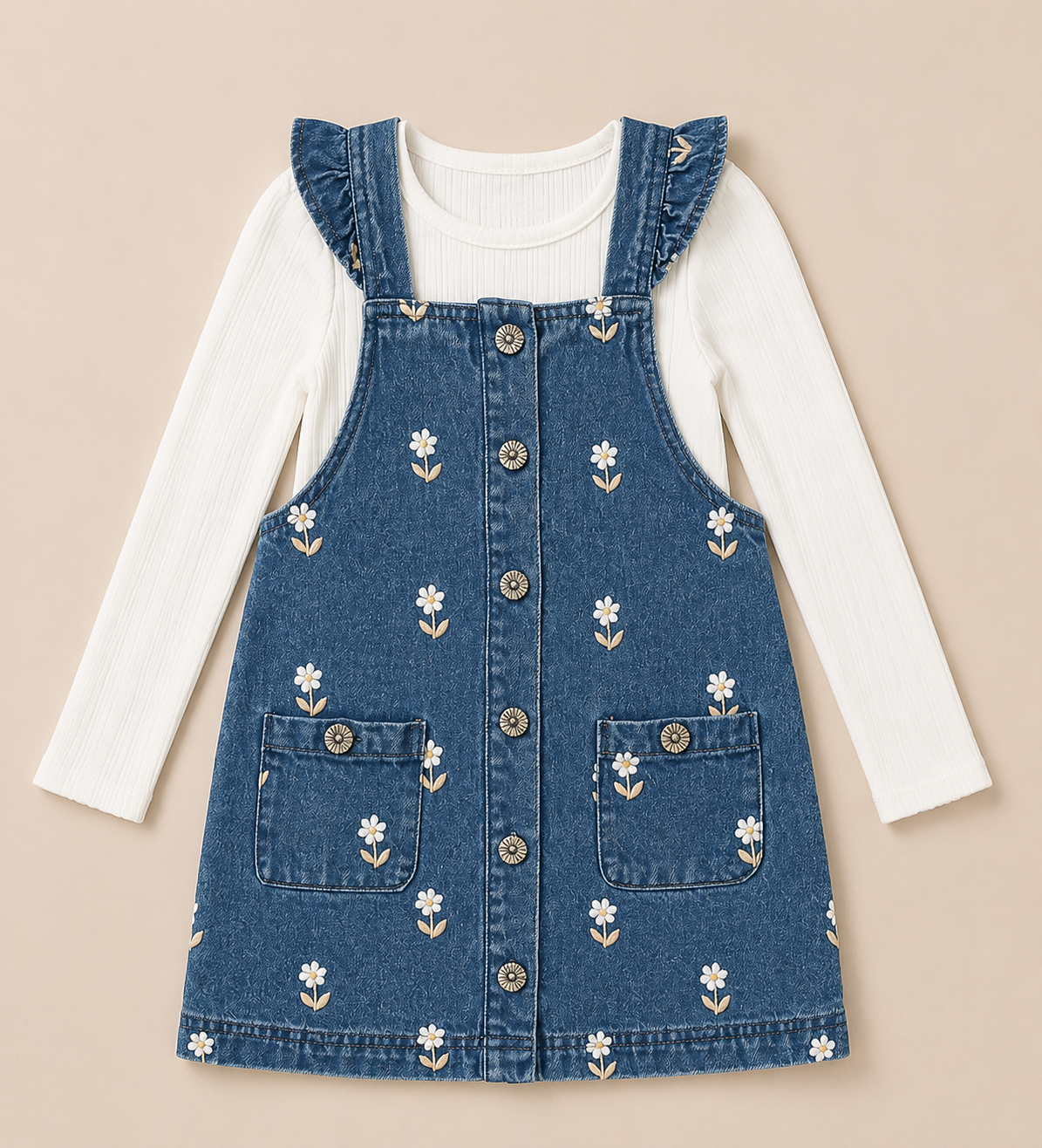 Denim Pinafore Dress