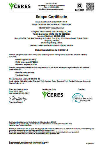 GRS certificate preview