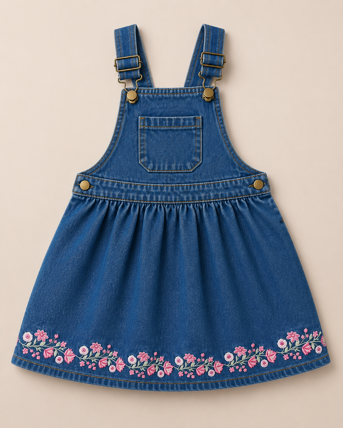 Girls Denim Overalls