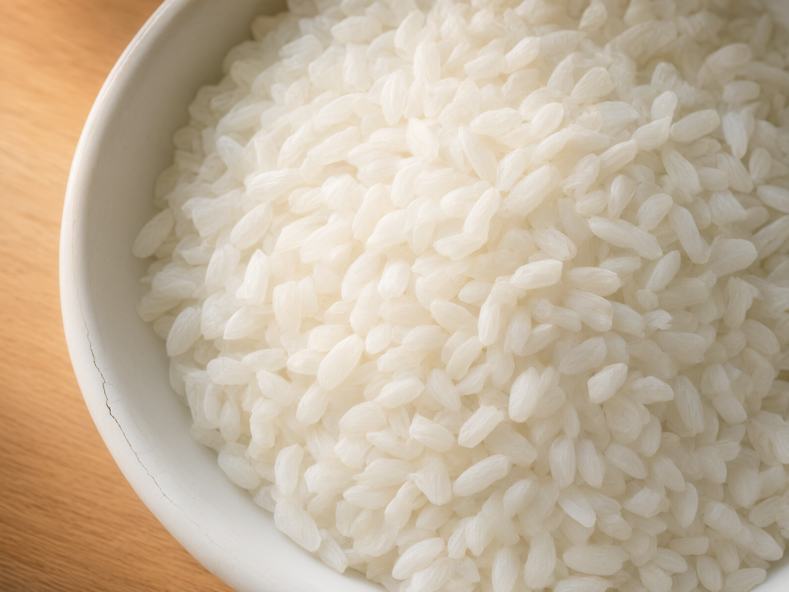 Konjac dry rice granules: macro close-up