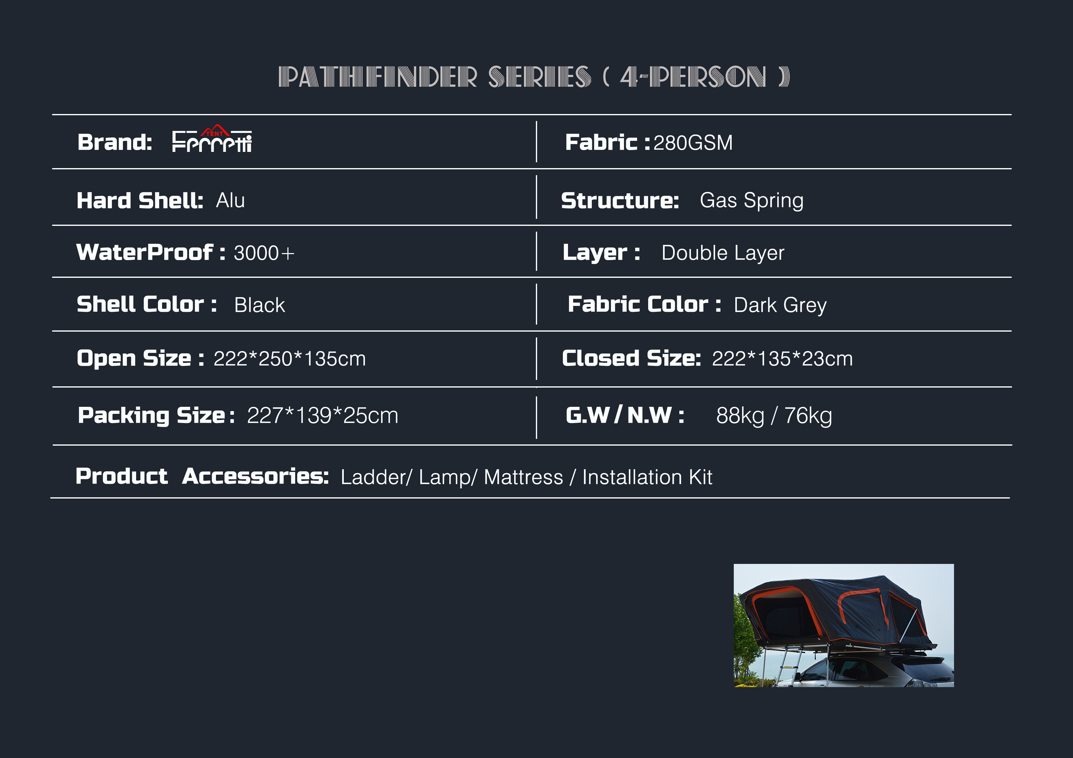 Family Rooftop Tent XL 4