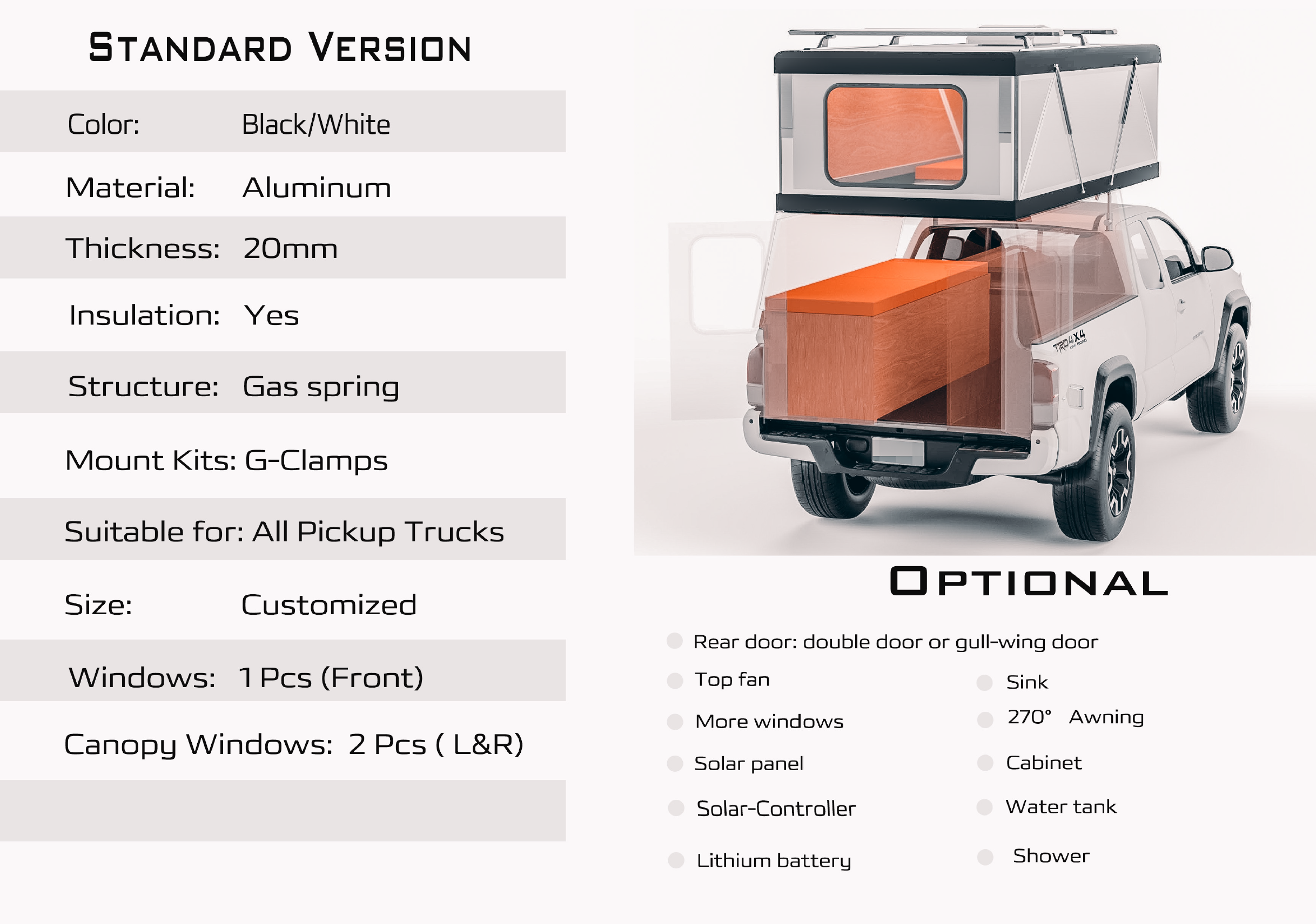 Truck Camper With Hard Wall  4