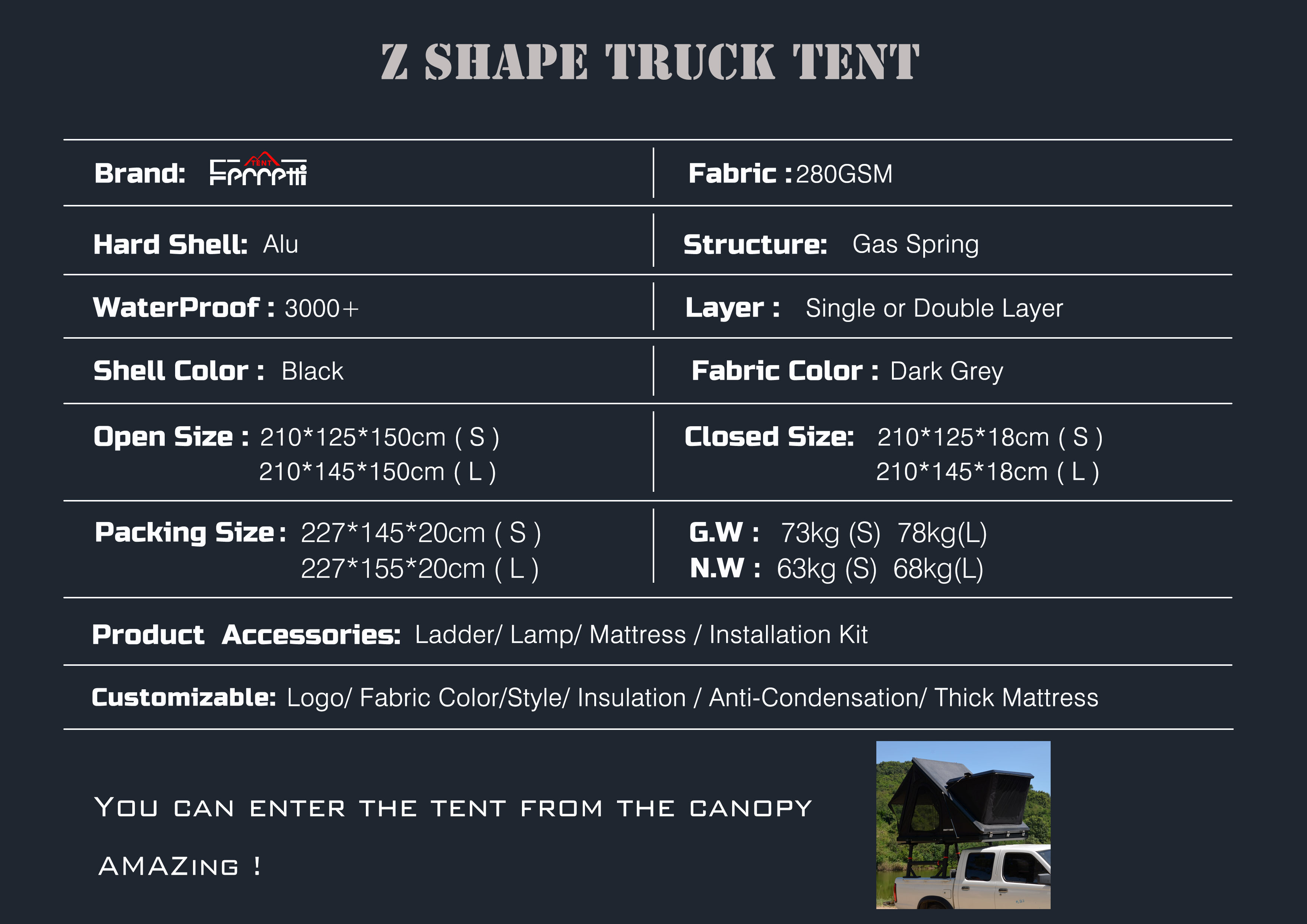 Z-Shape Truck Tent  5