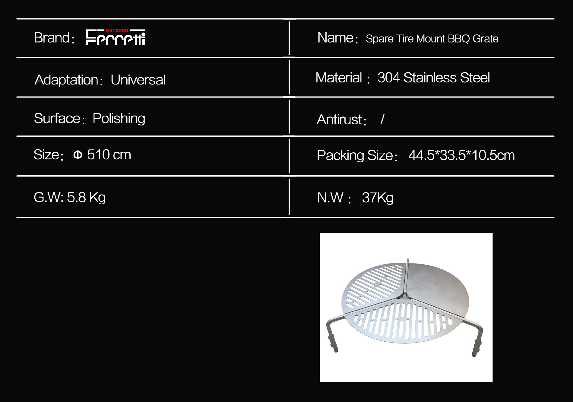 Spare Tire Mount BBQ Grate 5