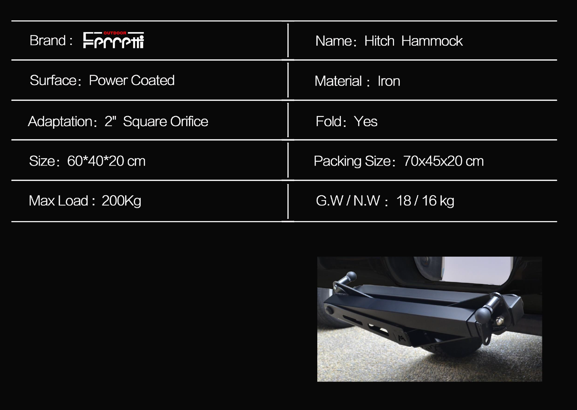 Hitch Hommock Carrier  4