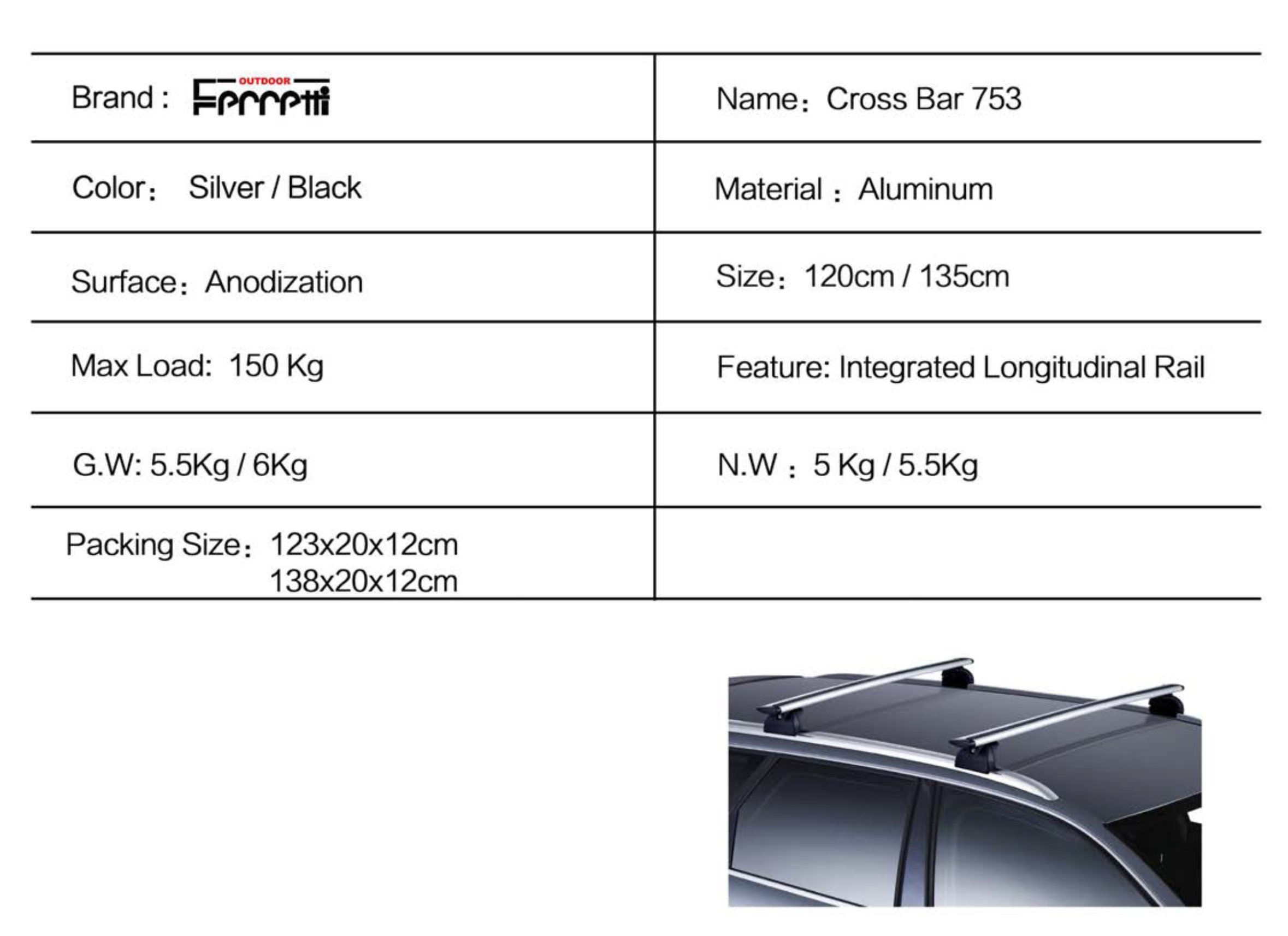 Flush Mount Roof Rack 753 4