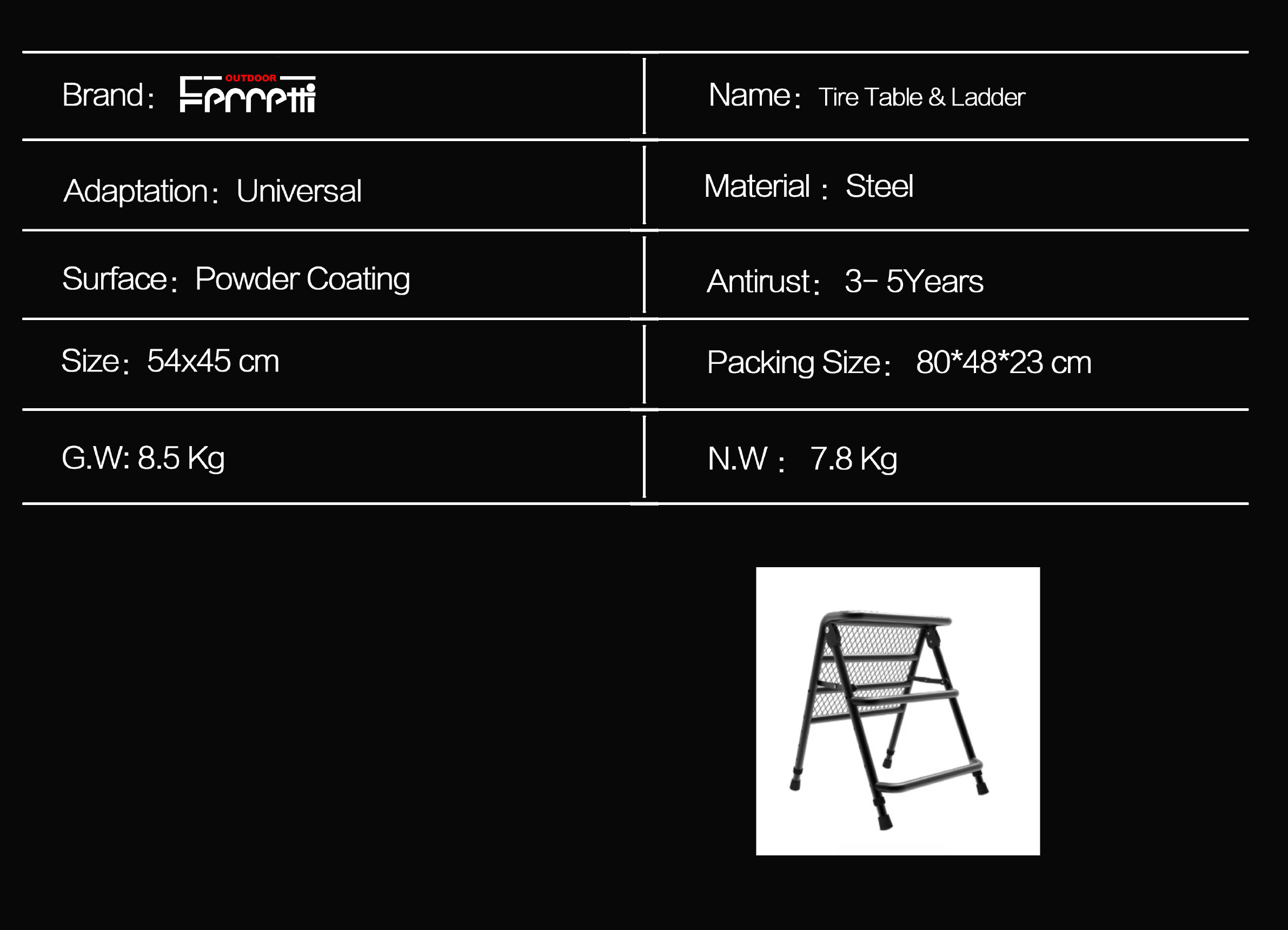 Tire Table& Ladder  5