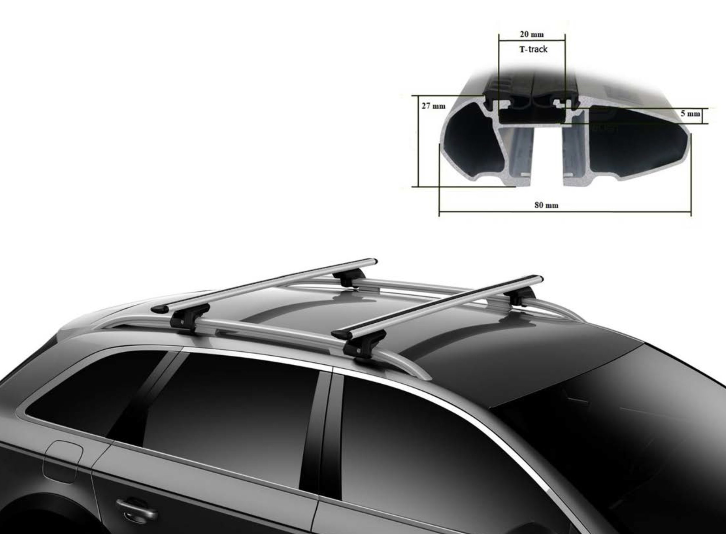 Universal Roof Rack Crossbar 755 4
