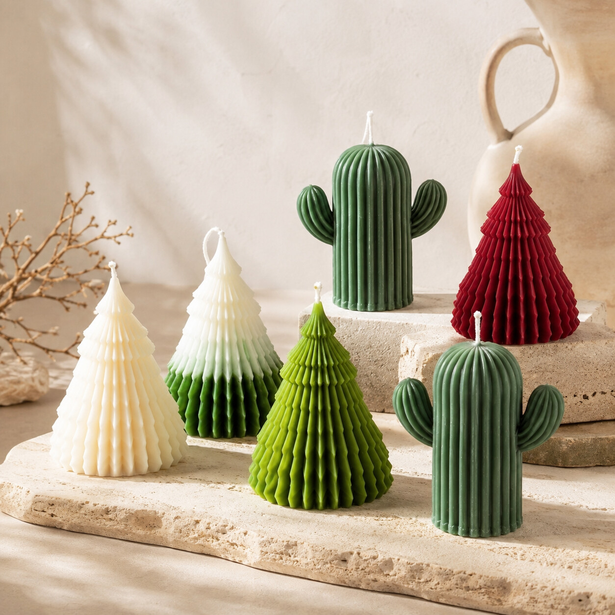 Christmas Gift Candle Mold: Christmas Tree Art Candle