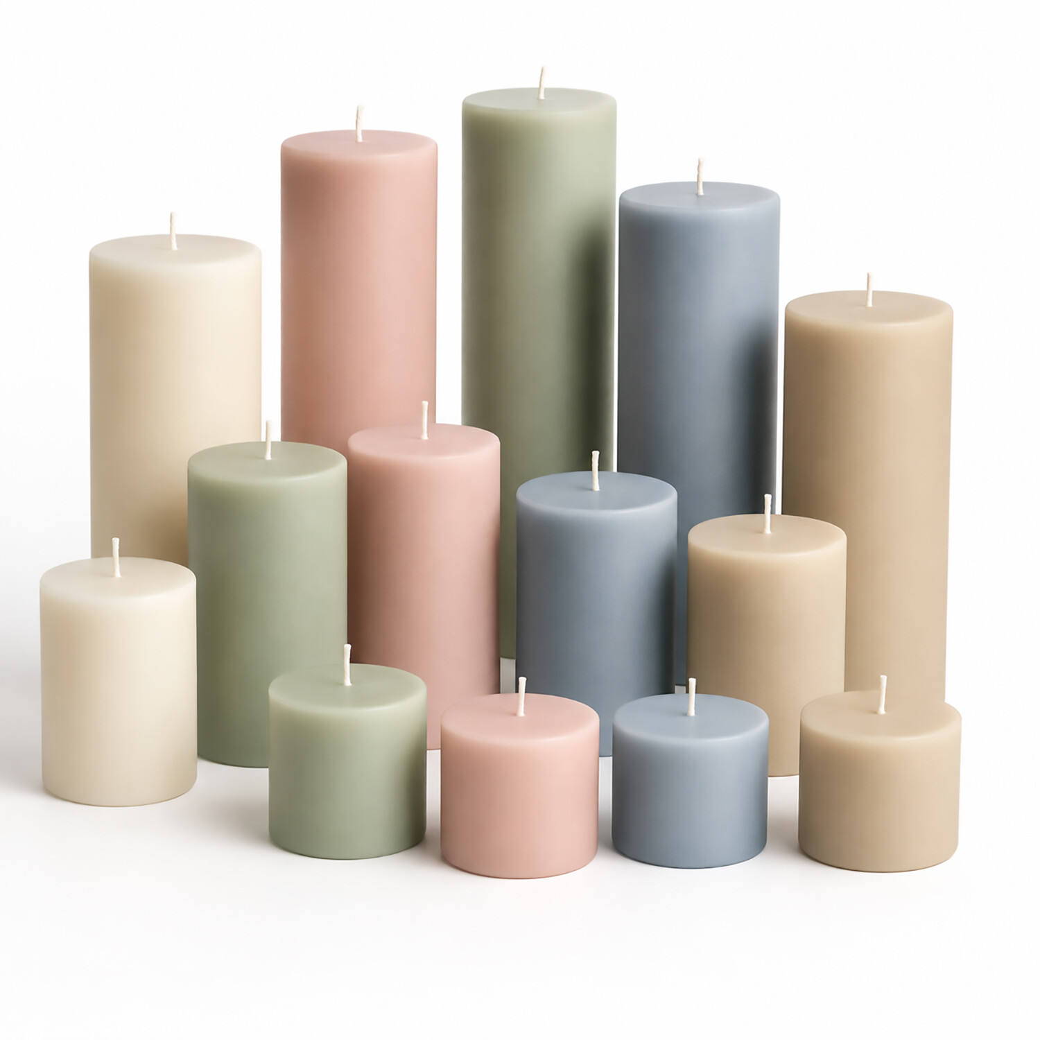 Unscented Ivory Pillar Votive Candle for Decor