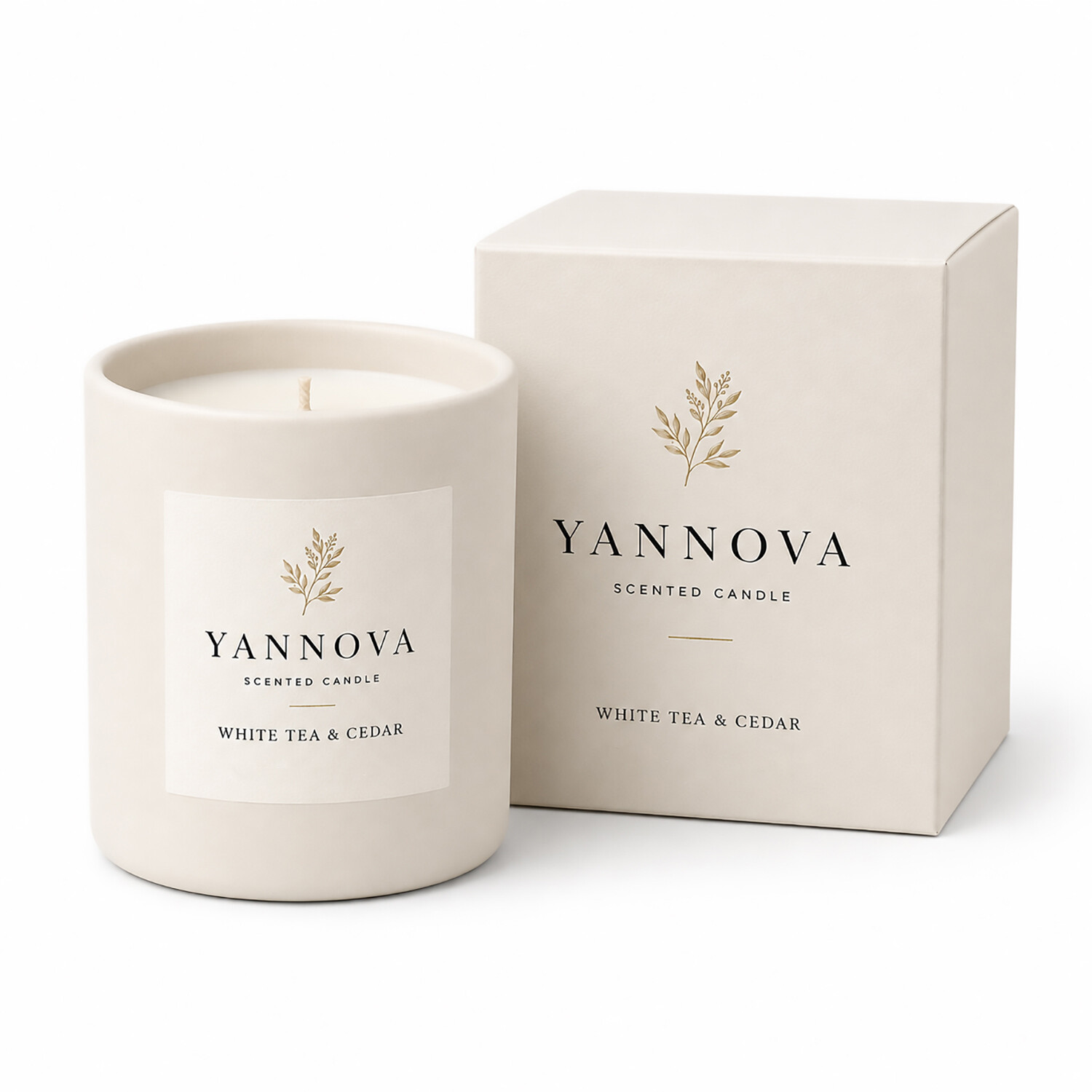 White Tea & Cedar Scented Soy Candle