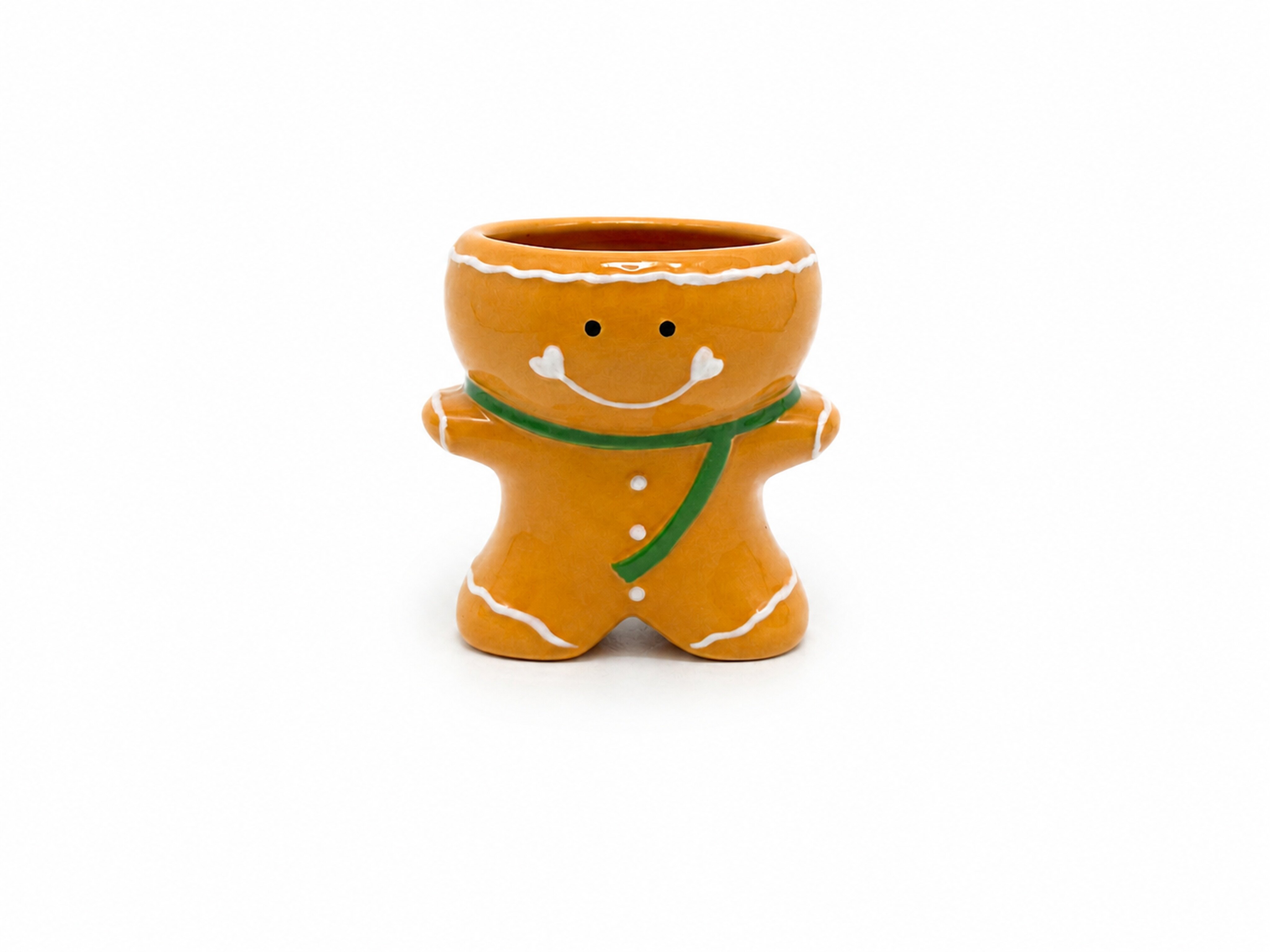 Gingerbread Man Ceramic Flower Pot