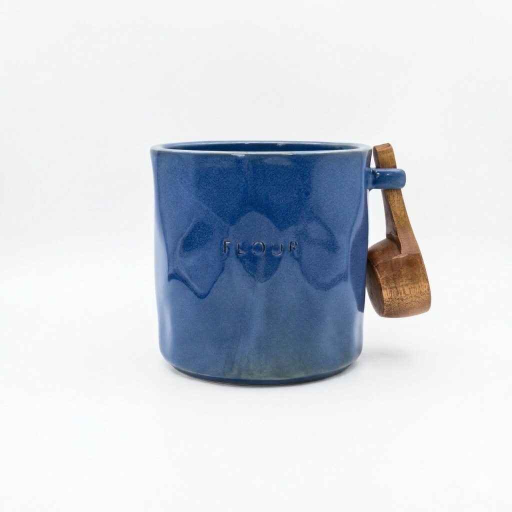 Blue Embossed Storage Canister
