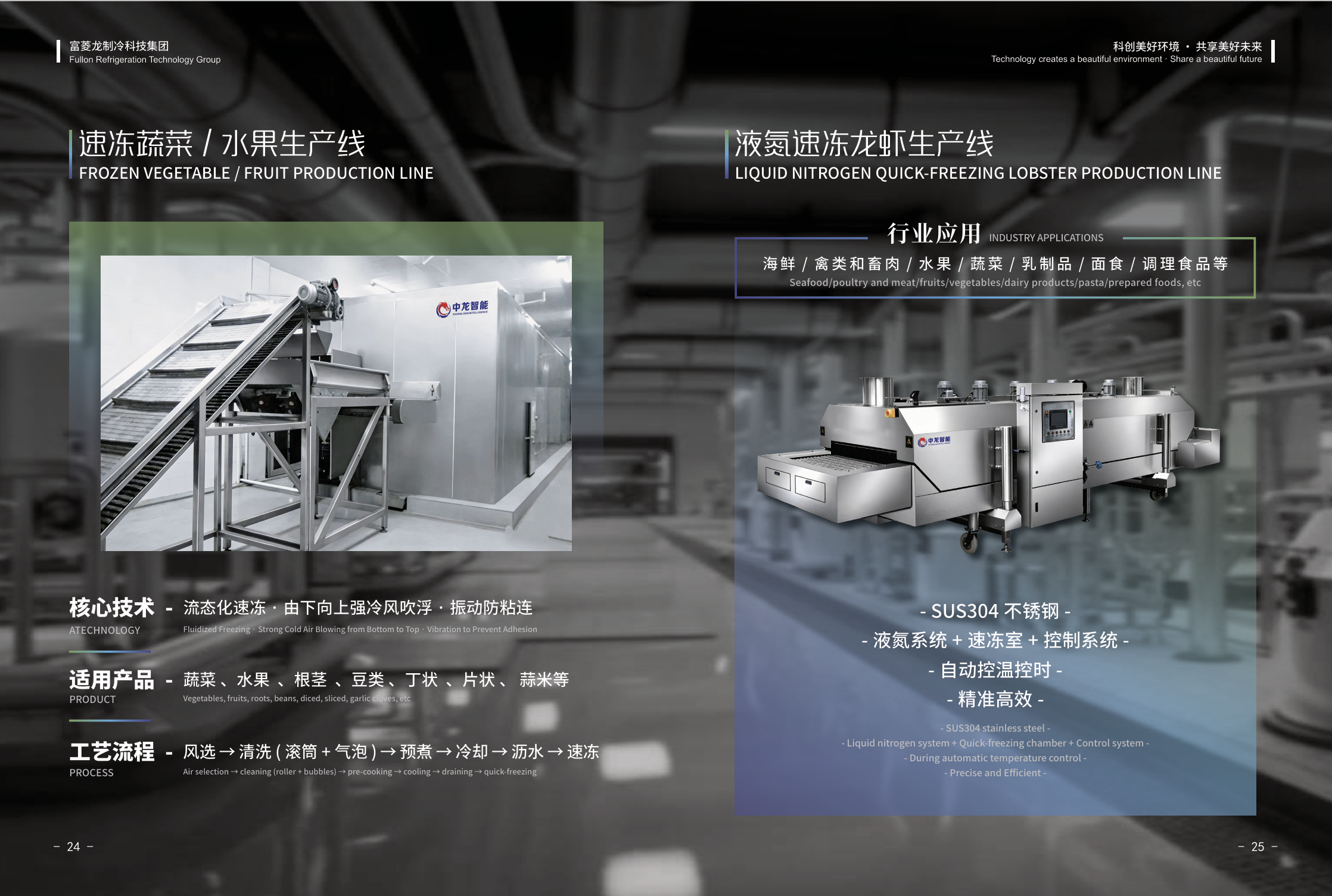 Frozen Vegetable / Fruit Production Line