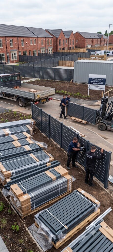 B2B bulk aluminum fence panel supply for Manchester residential and industrial contractor projects