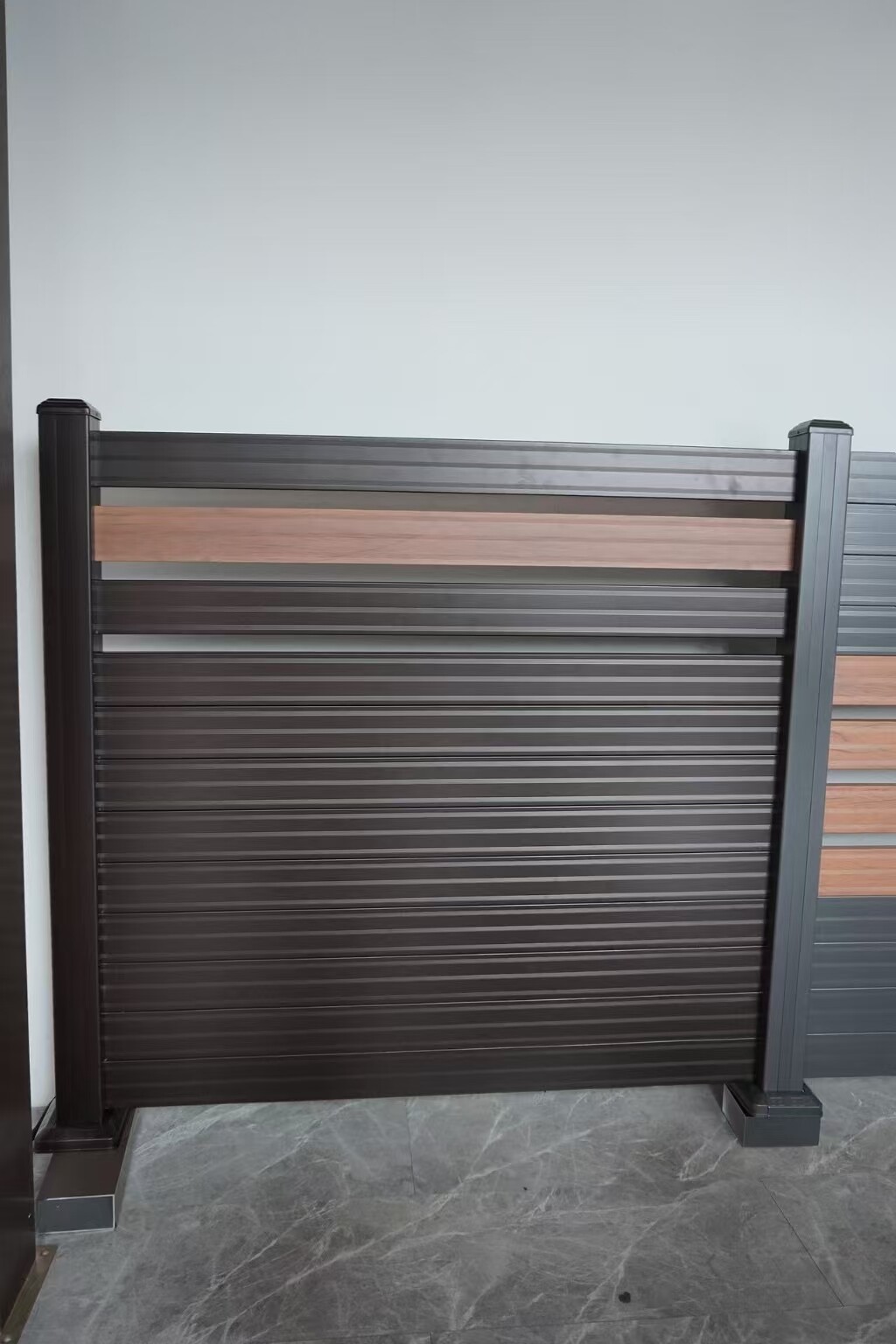 Dark Bronze Finish - Modular aluminum fence panel with easy assembly and low shipping cost