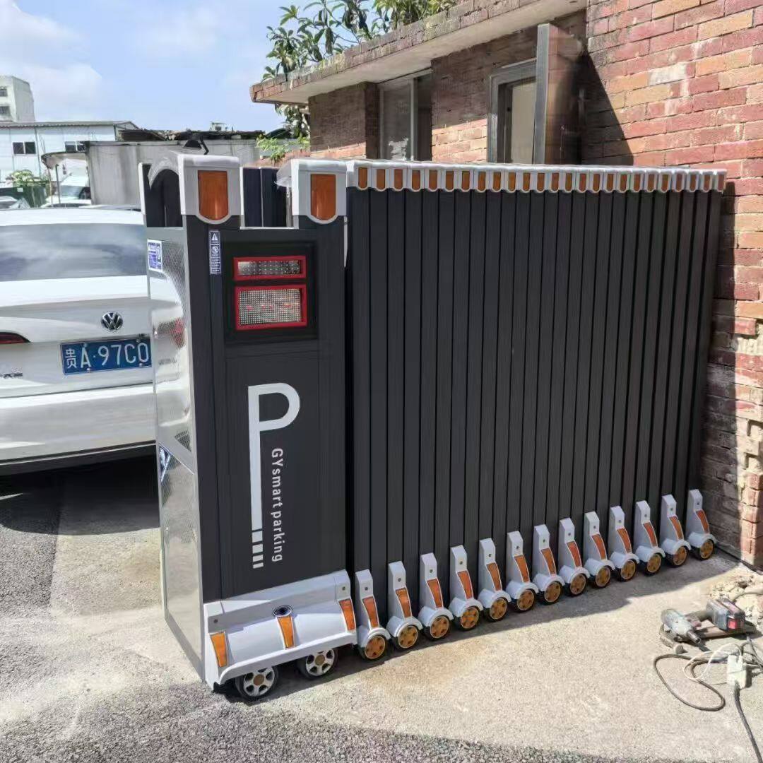 Heavy-Duty Folding Gate Installed - Electric folding gate installed for factory residential commercial