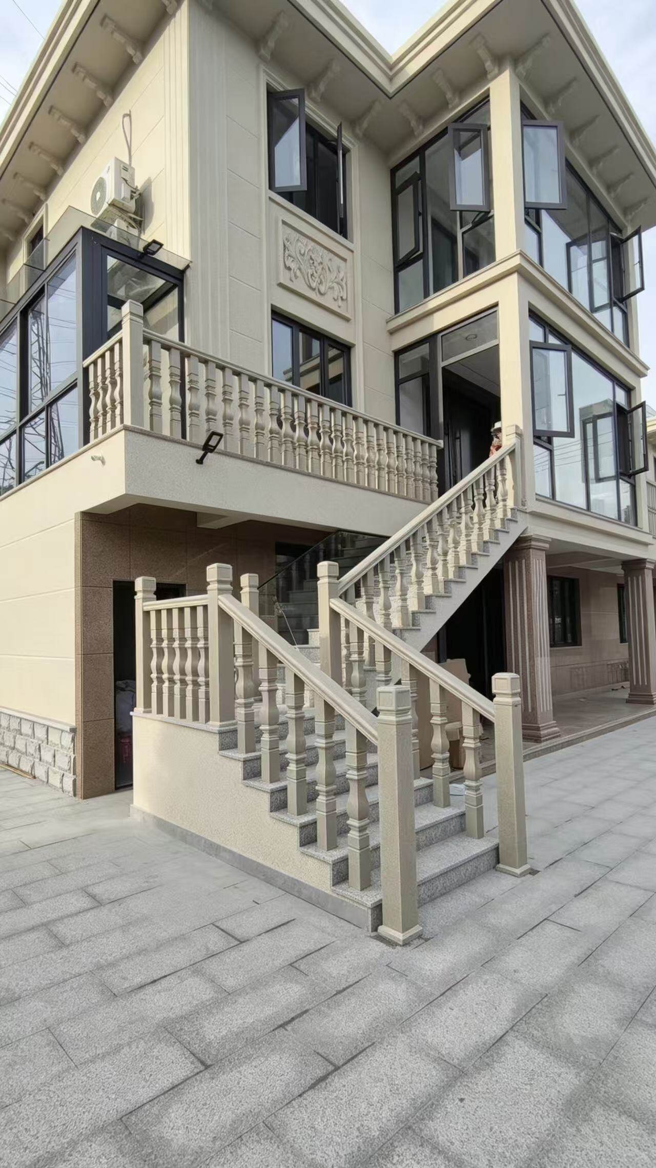 Marble Texture Railing - Modular aluminum fence panel with easy assembly and low shipping cost