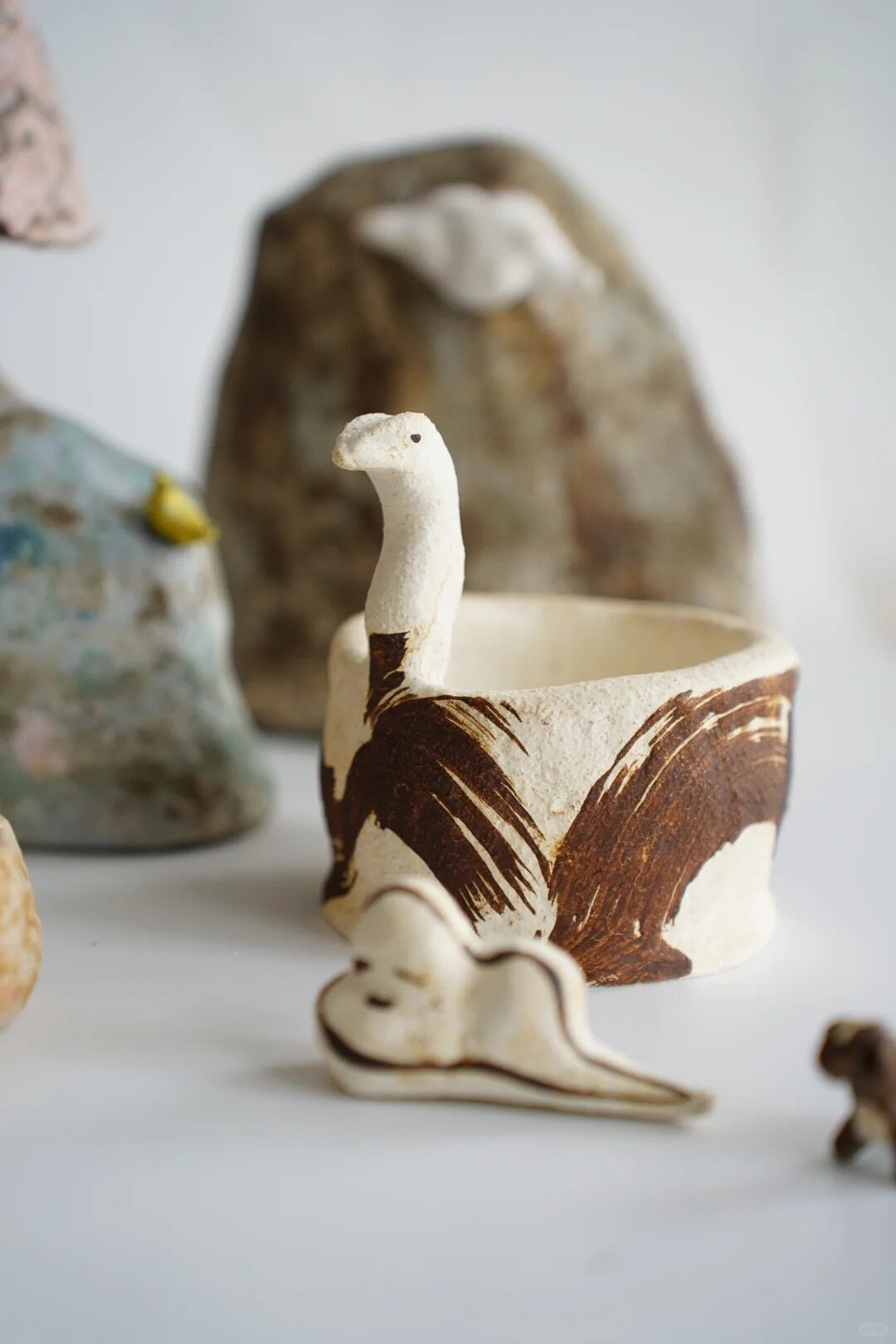 Bird Bowl Ceramic Container