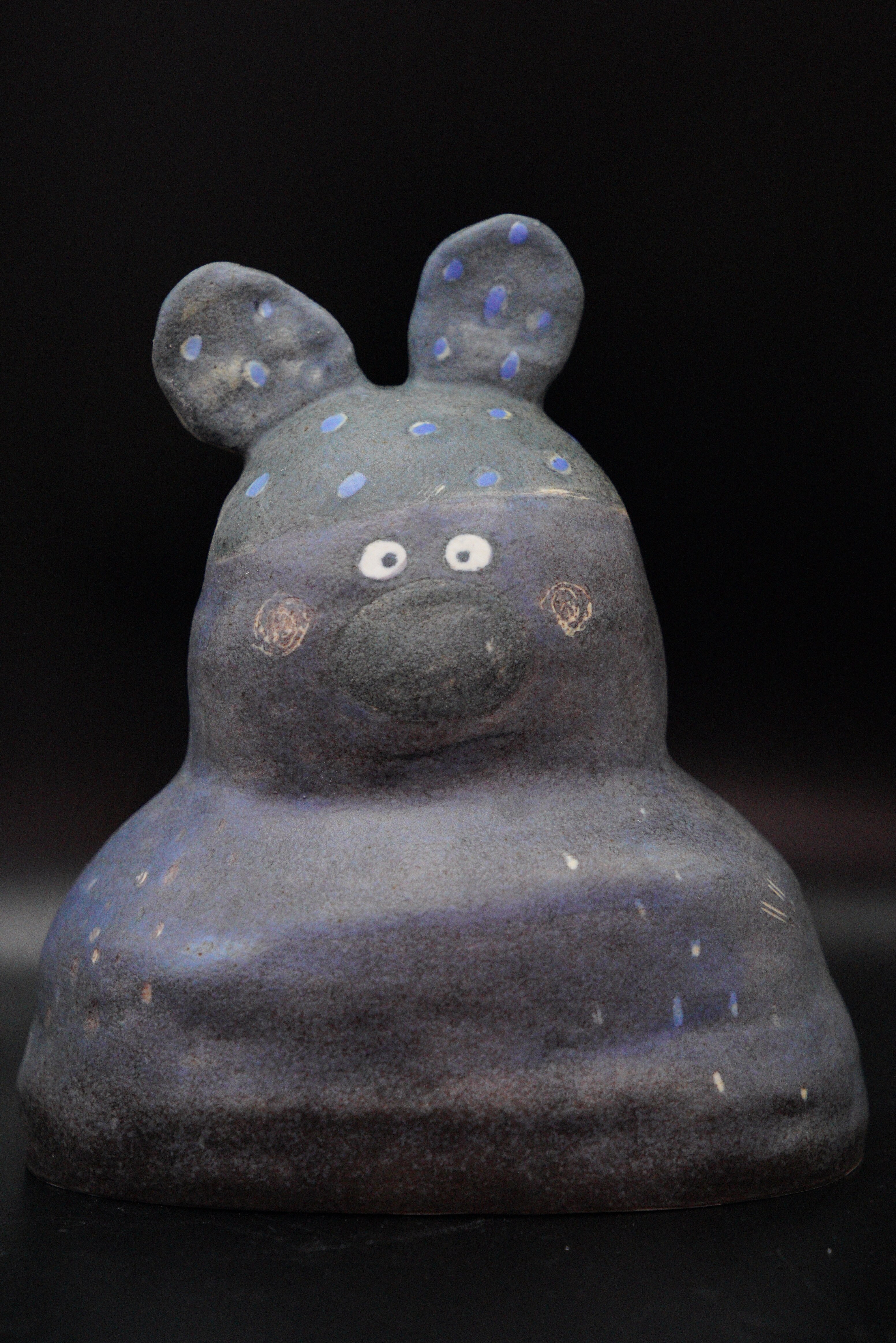 Blue Dot Bear Ceramic
