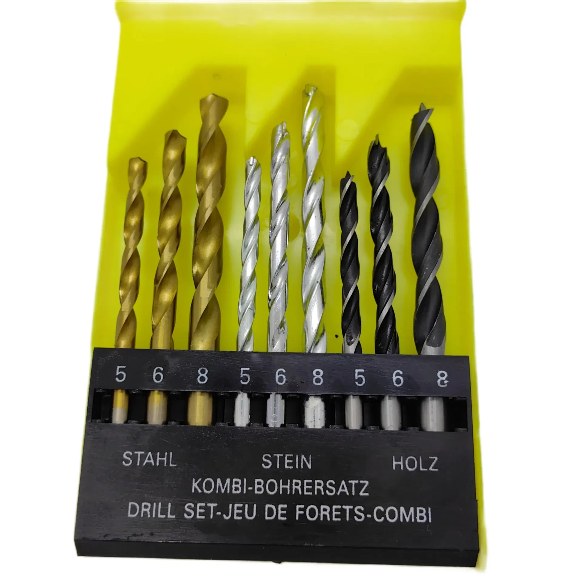 Combination Drill Bit Set (TiN / Masonry / Wood)