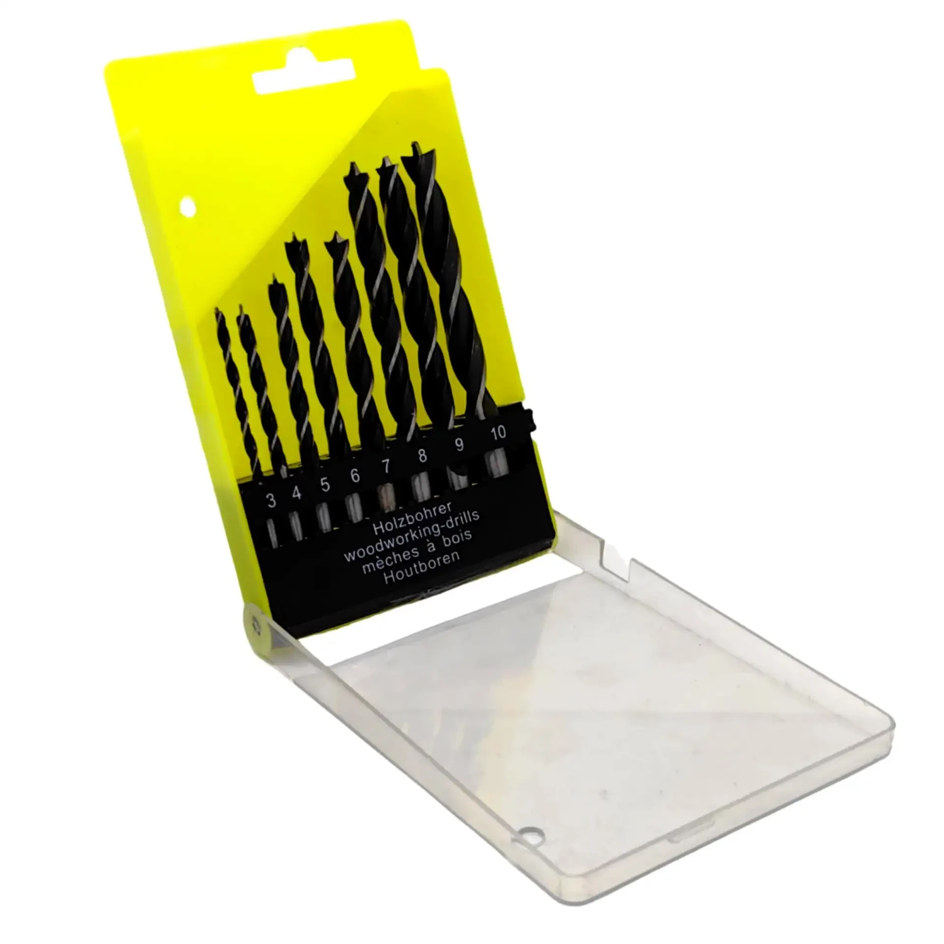 Brad Point Wood Drill Bit Set (3 - 10 mm)