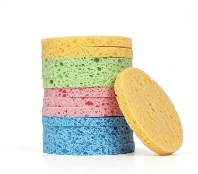 Round Wood Pulp Cotton Face Cleansing Pad