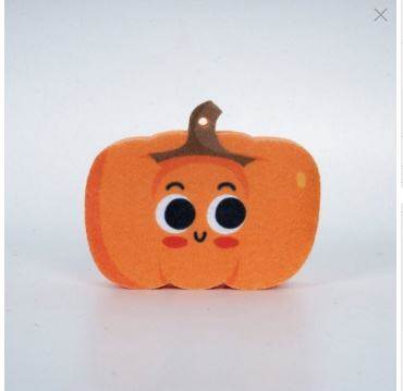 Fruit & Vegetable Non-Woven Printed Sponge (Pumpkin)