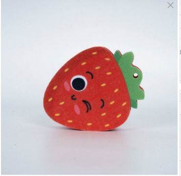 Fruit & Vegetable Nonwoven Printed Sponge Scrubber (Strawberry)