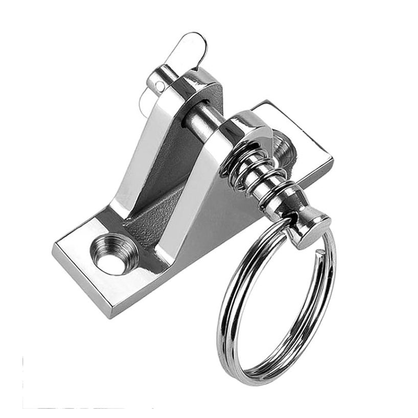 Stainless Steel Bimini Top Deck Hinge With Pin Ring