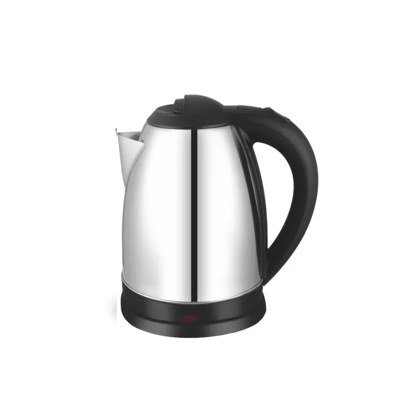 1.8L Stainless Steel Electric Kettle with Heavy-Duty Black PP Base and Red Indicator Light 