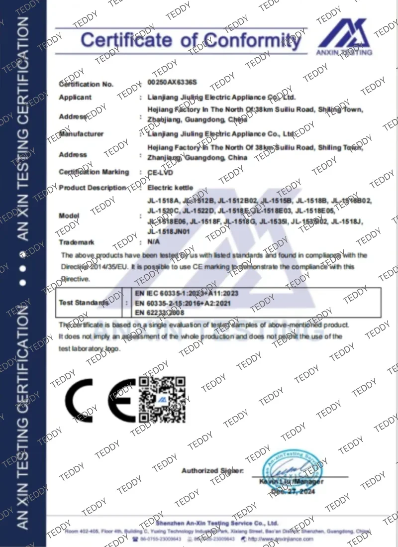 CE-LVD Certification