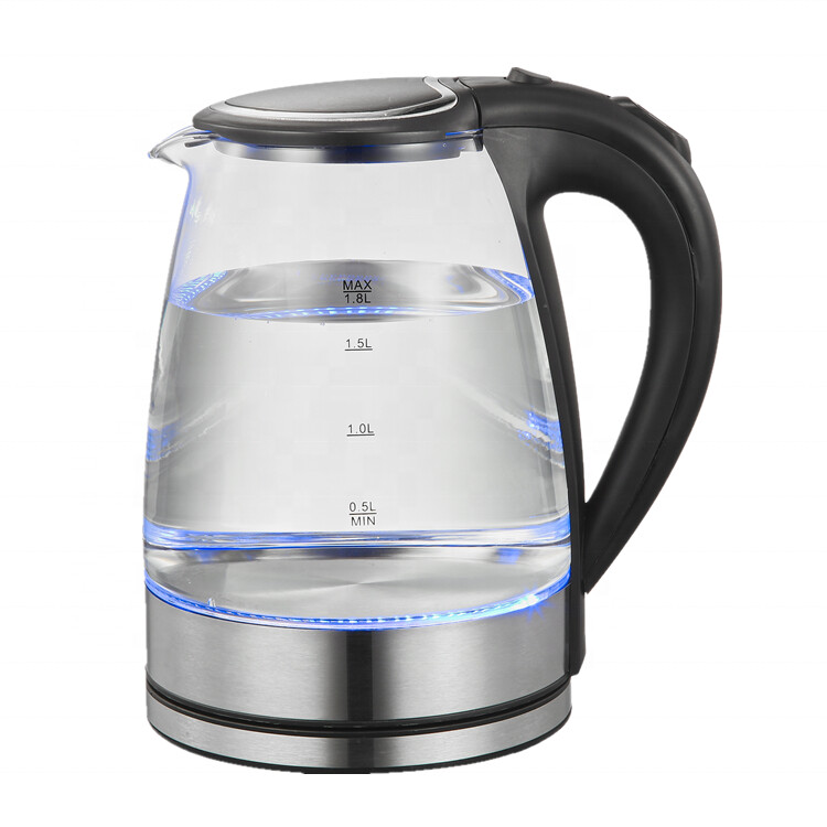 1.8L Borosilicate Glass Kettle with Temperature Display
