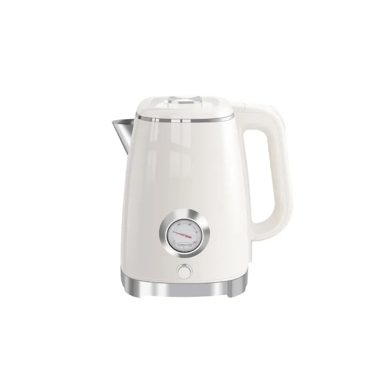 1.8L Smart Kettle White Electric Kettle With Built-in Mechanical Thermometer Gauge And 304 Stainless Steel Interior