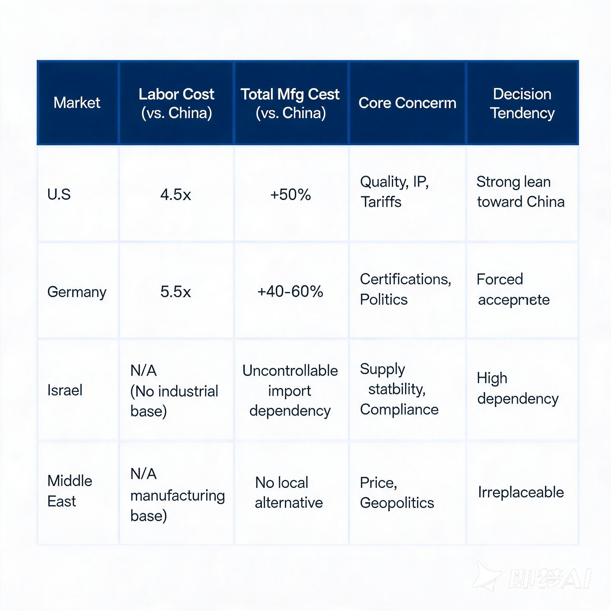 Why Four Countries' Procurement Managers Still Choose China: A Cost-Benefit Analysis