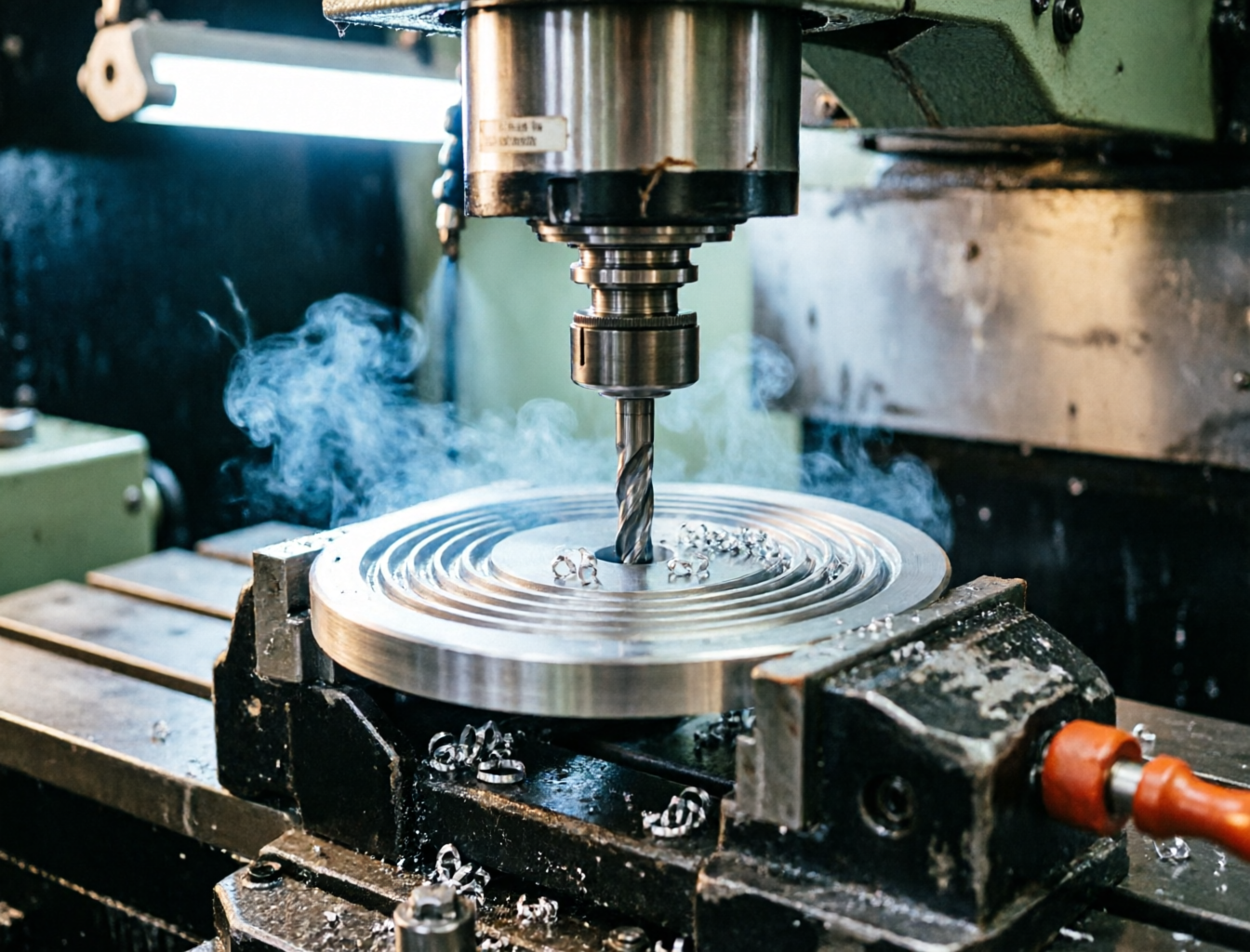 FUOFAN 五金 CNC 正在精加工陶艺转盘表面纹理