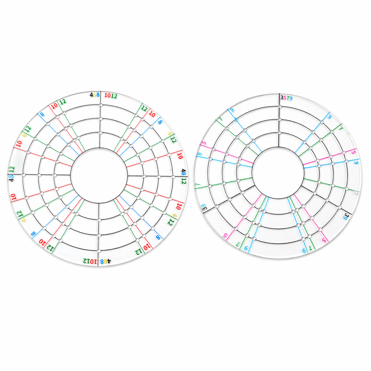 FUOFAN 弗奥帆陶艺工具 9/12cm亚克力陶艺分圆定位尺