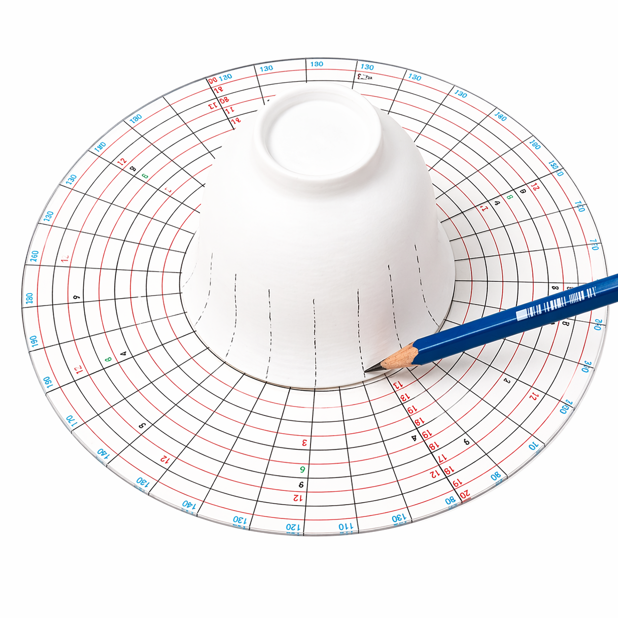 FUOFAN 弗奥帆陶艺工具 20cm 亚克力陶艺分圆器