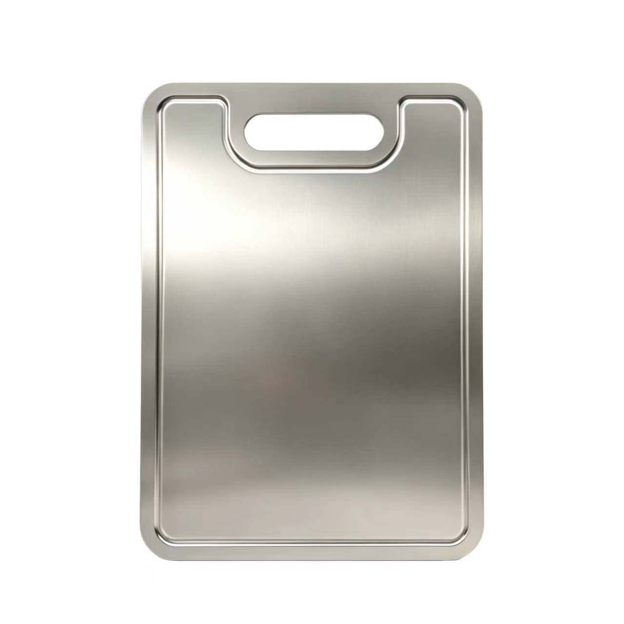 304 Stainless Steel Cutting Board with Juice Groove