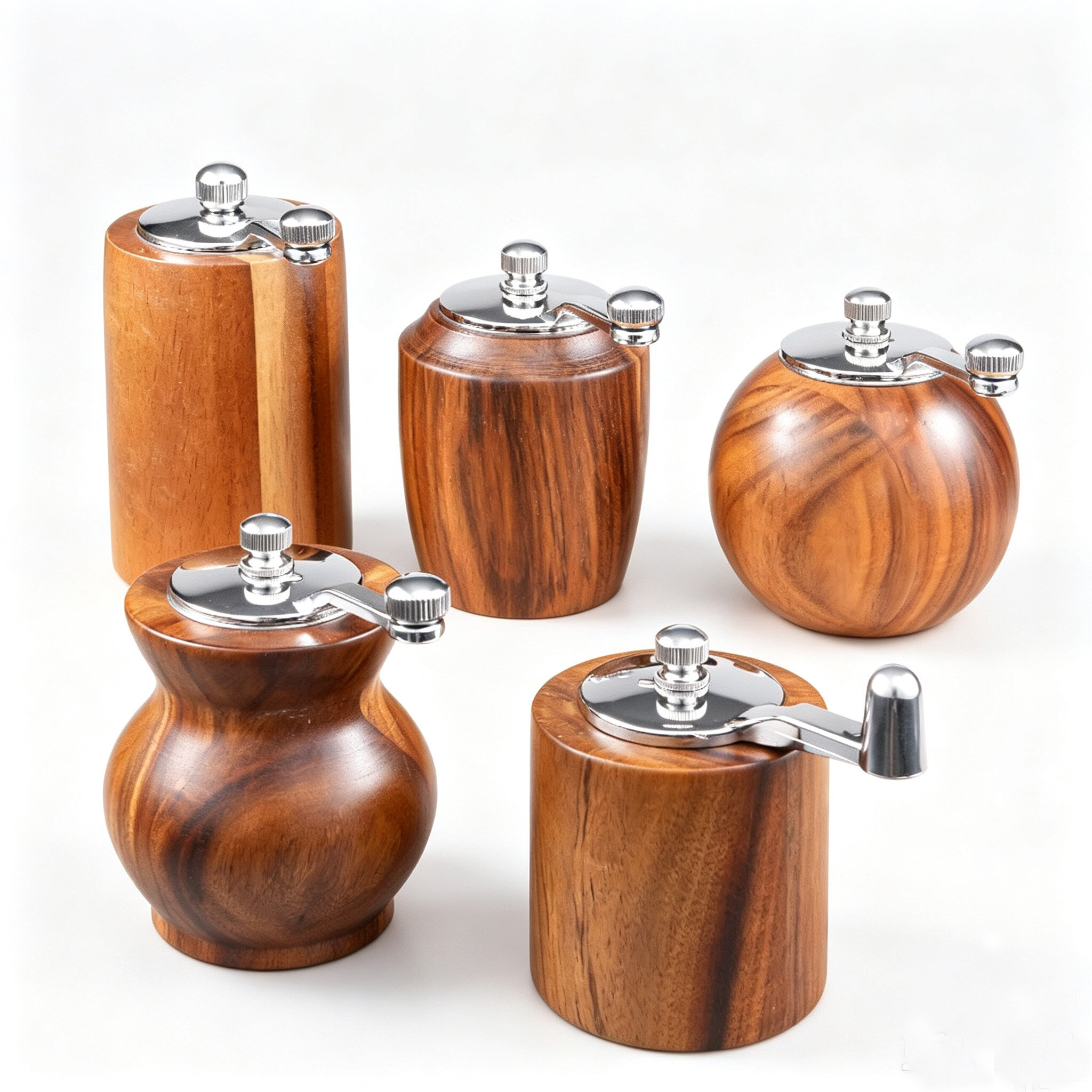 Acacia Wooden Hand Crank Salt and Pepper Grinder Series