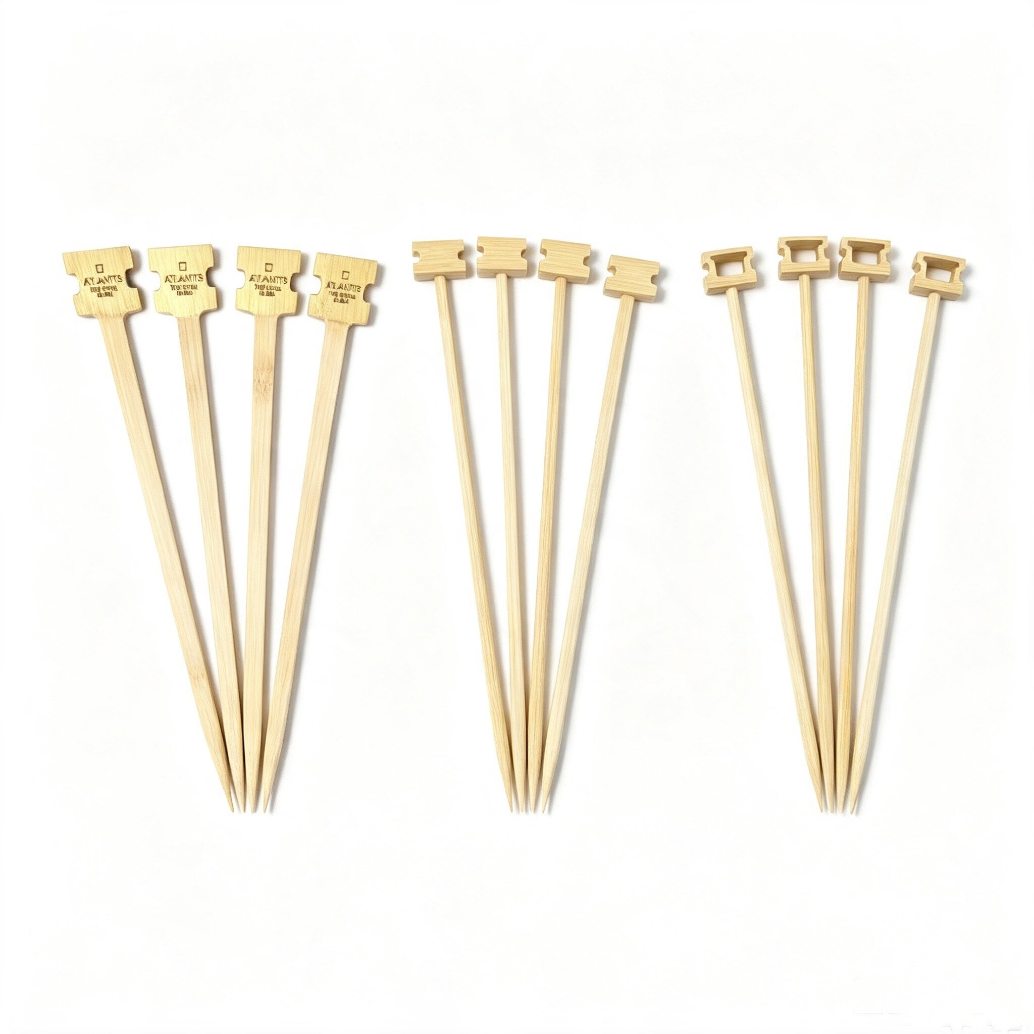Custom Logo Eco-Friendly Bamboo Burger Skewers for Hospitality & Catering