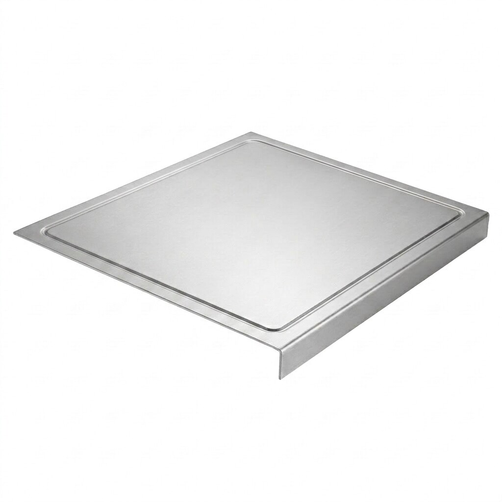 304 Stainless Steel Kneading Board with L-Fold Counter Edge & Juice Groove