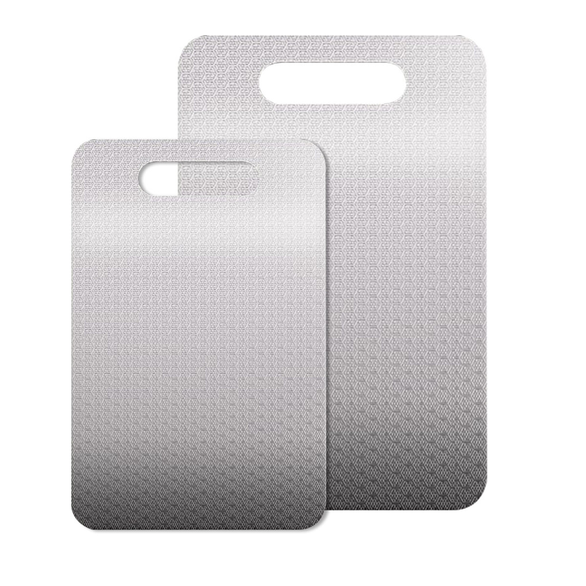 304 Stainless Steel Cutting Board with Honeycomb Anti-Slip Texture and Scratch-Minimizing Design