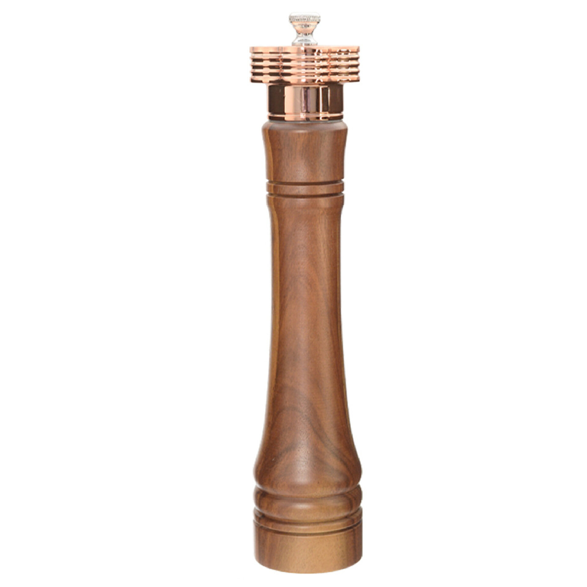 Luxury Acacia Wood Salt and Pepper Grinder Set with Rose Gold Accent