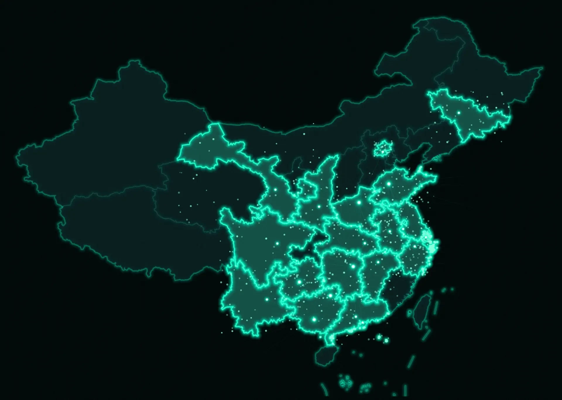 光合启元全国运营网络覆盖地图